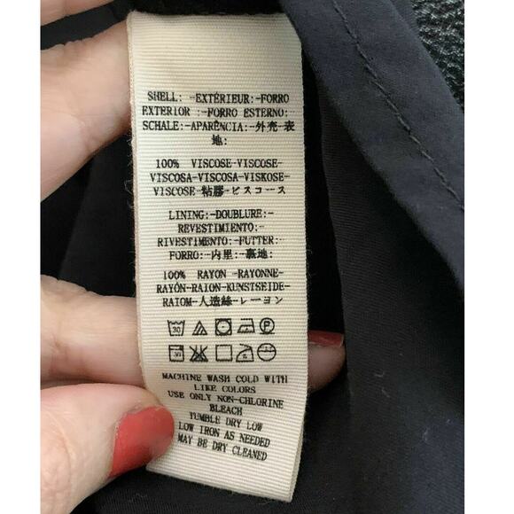 FREE PEOPLE black Floral Long Sleeves Peasant Mini Dress Small - Picture 4 of 11